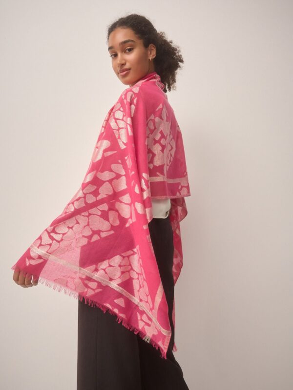 Pink Burnout Lightweight Scarf with Sparkle